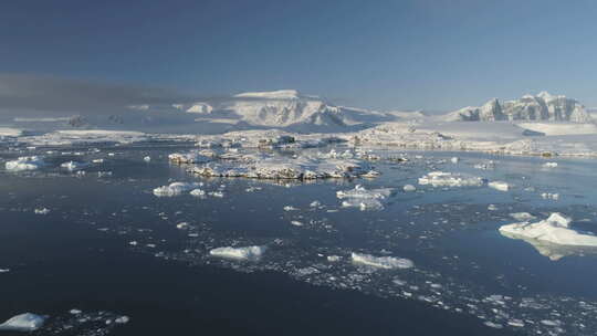 极地南极洲Vernadsky基地无人机视视频素材模板下载