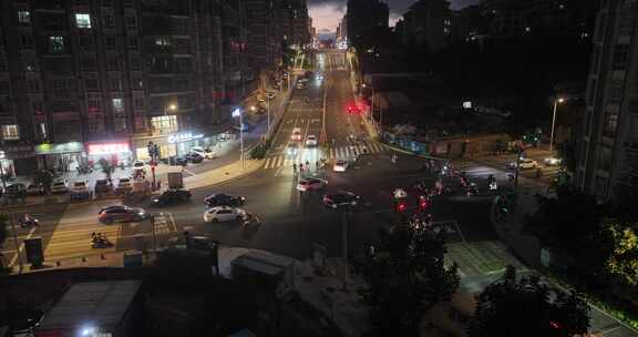 福建莆田夜景航拍