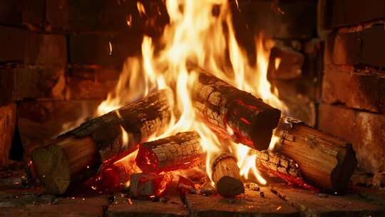 立冬壁炉燃烧温暖治愈冬天视频