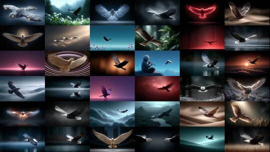 鹰击长空展翅高飞气势磅礴高清在线视频素材下载