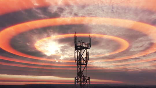5G信号基站可视化信号发射