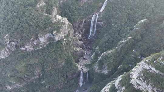 山水航拍庐山瀑布三叠泉高山流水山自然风景