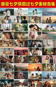 七夕情人节日历情侣浪漫爱情情侣约会美好高清在线视频素材下载