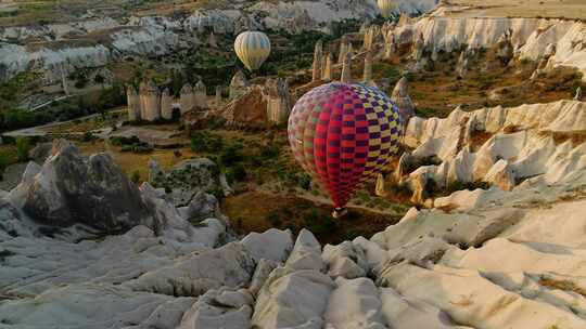 卡帕多西亚-土耳其热气球-近景 (1)视频素材模板下载