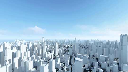 镜像城市 海面城市 城市抽象视频素材模板下载