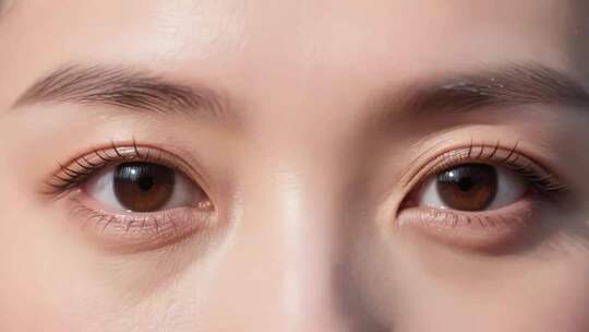 女性眼睛微距特写