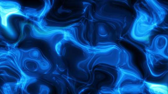 抽象蓝色液体波动画背景与灯光效果