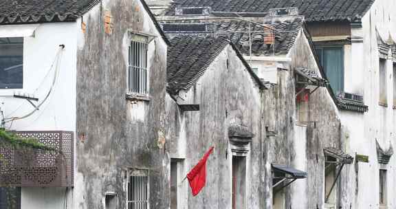 清晨春雨谷雨江南水乡古街 苏州平江路