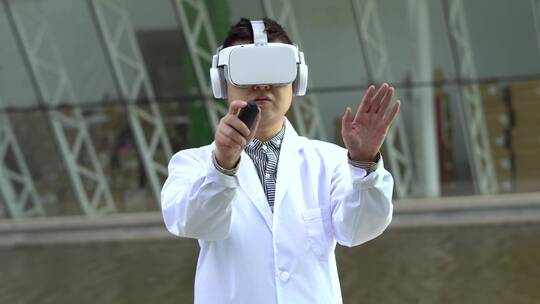 外科医生体验操控VR虚拟现实智慧医疗视频素材模板下载