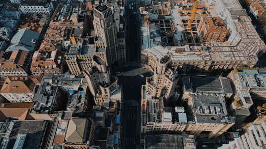 福州大楼航拍空镜