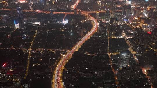 延安龙柱夜景延时摄影