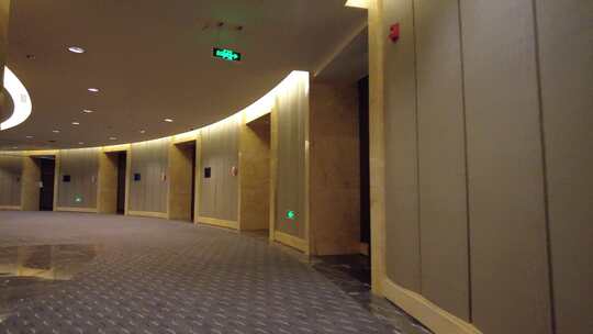 酒店走廊内景视频素材模板下载