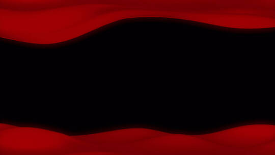 【原创带通道】红色绸带飘动视频边框