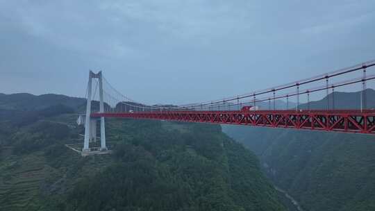 贵州清水河大桥航拍空镜