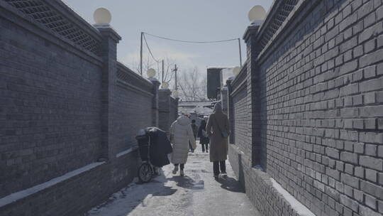 北京冬天 下雪的城市