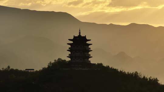 日出 朝阳 朝霞 霞光万丈 乐都