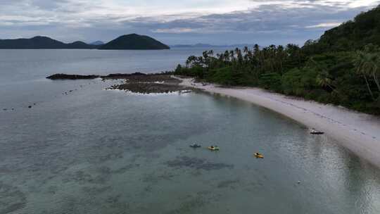 泰国苏梅岛拉迈海滩海滨度假自然风光航拍