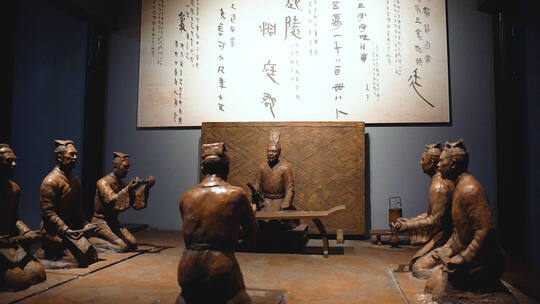 湘西里耶博物馆古风素材古人物模型