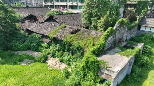 航拍乐山五通桥贺宗第风景