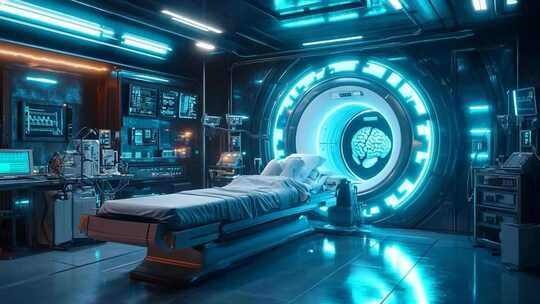 科技感医疗检查室场景