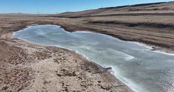 盐碱湿地航拍