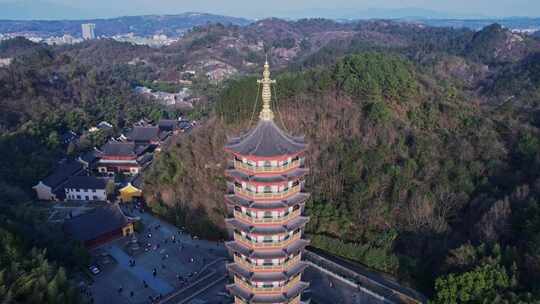 浙江绍兴新昌大佛寺航拍视频