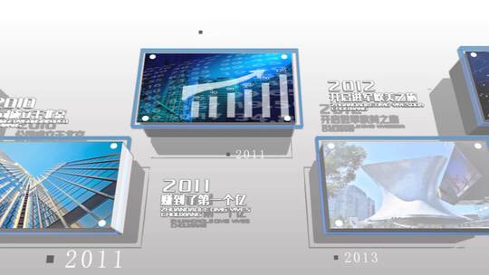 企业发展历程时间轴版本AE视频素材教程下载