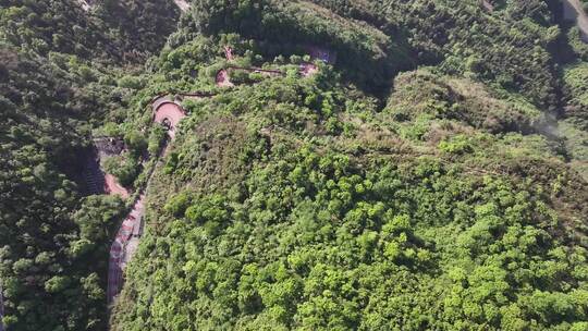 矮寨大桥景区盘山公路航拍