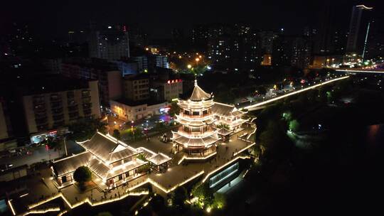 湖南株洲城市风光航拍