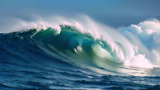 大海海浪乘风破浪