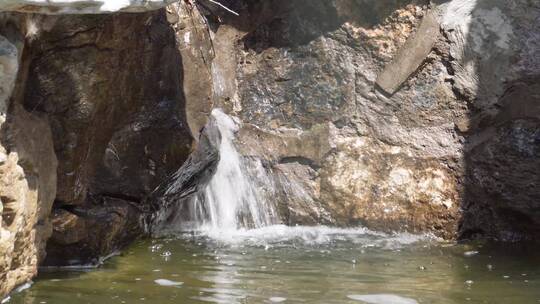 风景山水瀑布流水湖水