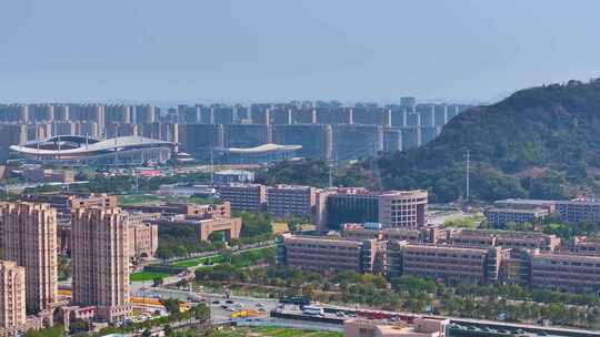 浙江省台州市椒江区航拍城市高楼大厦风景风