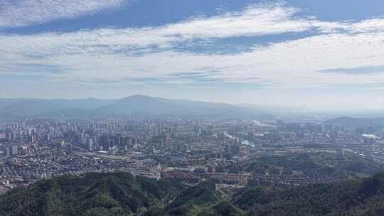 航拍湖南怀化城市大景