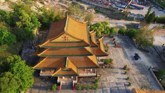 厦门航拍同安梅山寺建筑风光