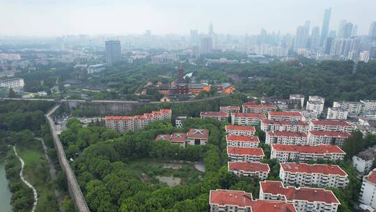 南京市古鸡鸣寺航拍风光