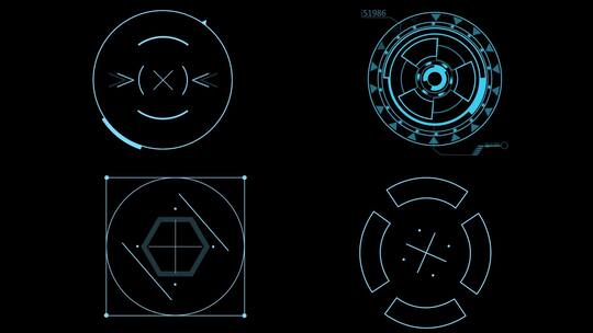 高科技HUD元素视频