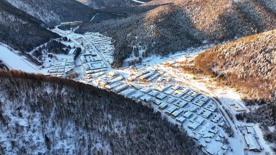 《高清4K60帧》牡丹江中国雪乡航拍林海雪原