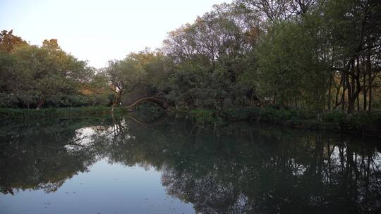 杭州西湖十景茅家埠水乡风景