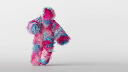 毛茸茸的怪物在跳舞