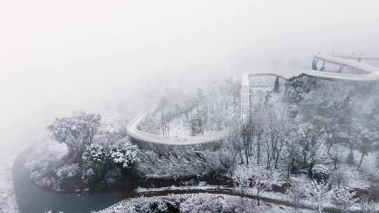 成都龙泉山森林公园下雪