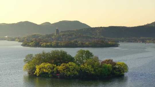 航拍杭州西湖景区