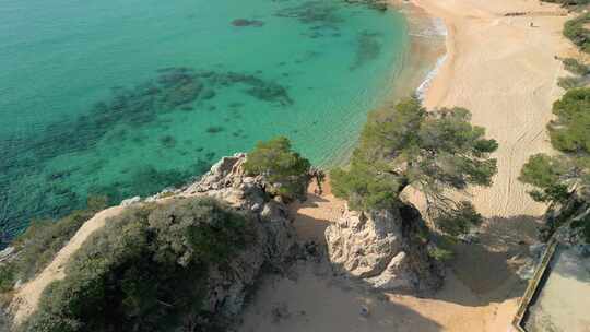 潜入Lloret De Mar的空中全景