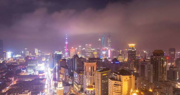 上海夜景延时摄影视频