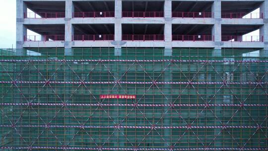 在建高楼建筑项目施工楼体框架视频素材模板下载