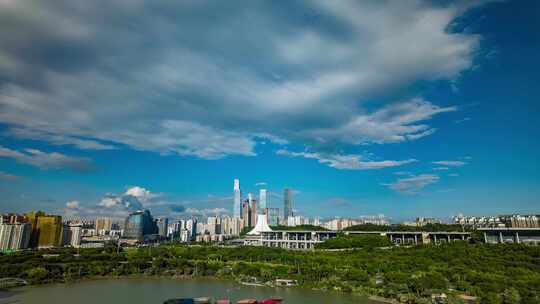 南宁延时东盟商务区会展中心城市风光大景