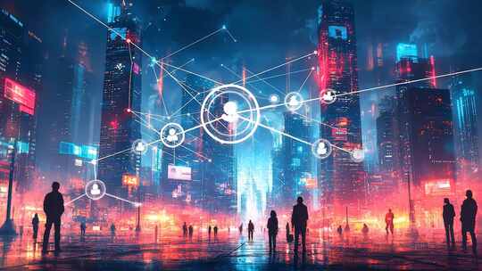 未来赛博都市：物联网络科技构建云端空间