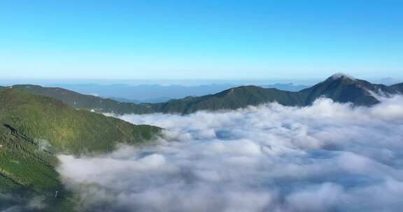 丽水云和高空群山云海风光航拍