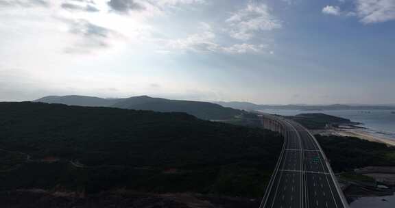 平潭海峡公铁两用大桥航拍