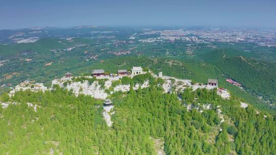 山东省潍坊青州云门山景区航拍