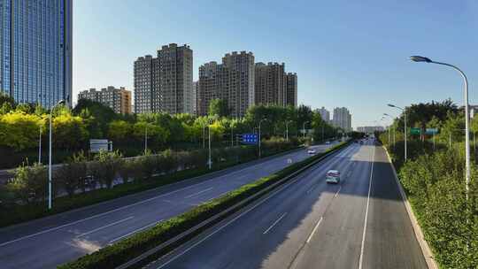 城市道路风光延时